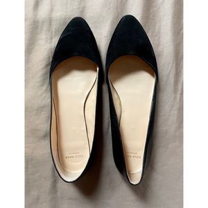 Cole Haan Black Leather/Suede Flats